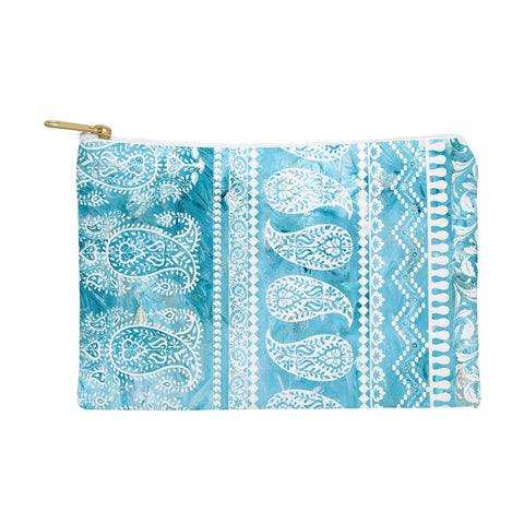Schatzi Brown Bodhi Bohemian Stripe Aqua Pouch