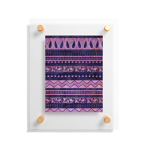 Schatzi Brown Bodhi Bohemian Stripe Purple Floating Acrylic Print