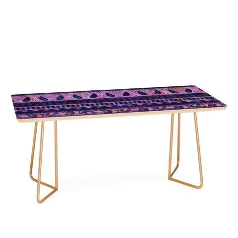 Schatzi Brown Bodhi Bohemian Stripe Purple Coffee Table