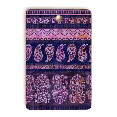 Schatzi Brown Bodhi Bohemian Stripe Purple Cutting Board Rectangle