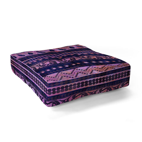 Schatzi Brown Bodhi Bohemian Stripe Purple Floor Pillow Square
