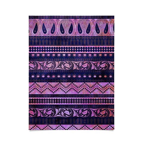 Schatzi Brown Bodhi Bohemian Stripe Purple Poster