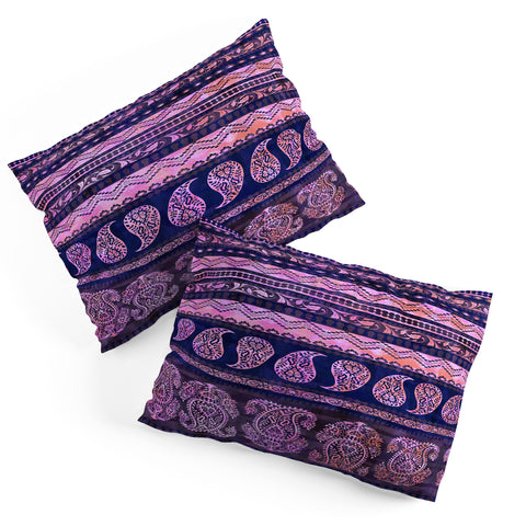 Schatzi Brown Bodhi Bohemian Stripe Purple Pillow Shams