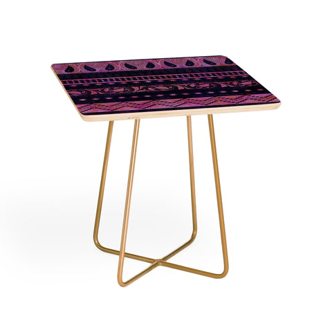 Schatzi Brown Bodhi Bohemian Stripe Purple Side Table