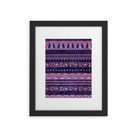 Schatzi Brown Bodhi Bohemian Stripe Purple Framed Art Print