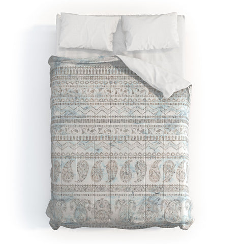 Schatzi Brown Bodhi Paisley Sandy White Comforter
