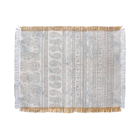 Schatzi Brown Bodhi Paisley Sandy White Throw Blanket