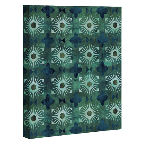 Schatzi Brown Boho Basic 18 Green Art Canvas