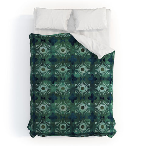 Schatzi Brown Boho Basic 18 Green Comforter