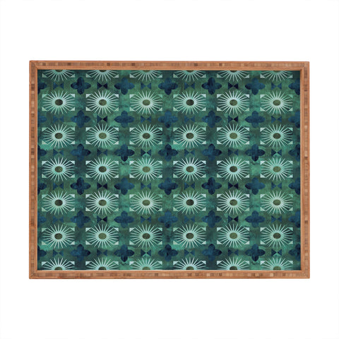 Schatzi Brown Boho Basic 18 Green Rectangular Tray