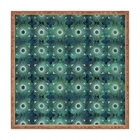 Schatzi Brown Boho Basic 18 Green Square Tray
