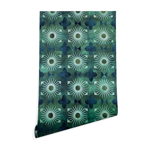 Schatzi Brown Boho Basic 18 Green Wallpaper