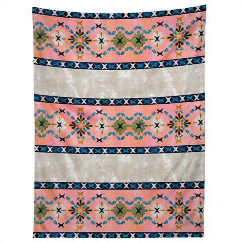Schatzi Brown Boho Basic 3 Beige Stripe Tapestry