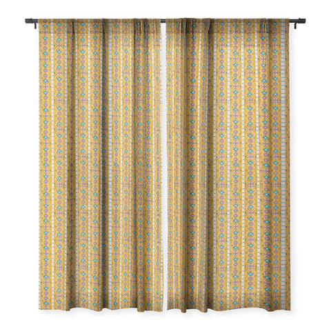 Schatzi Brown Boho Basic 3 Dandelion Sheer Window Curtain