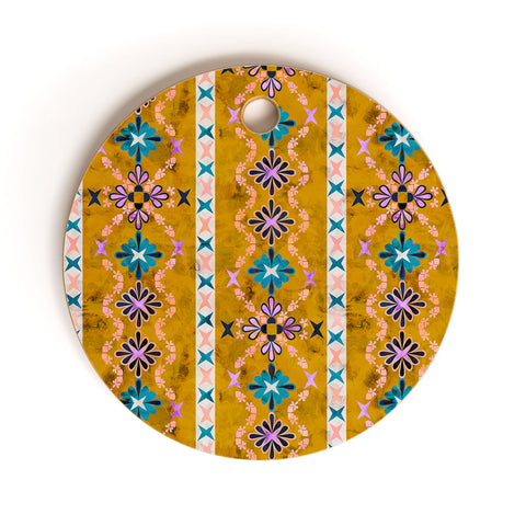 Schatzi Brown Boho Basic 3 Dandelion Cutting Board Round