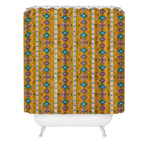 Schatzi Brown Boho Basic 3 Dandelion Shower Curtain