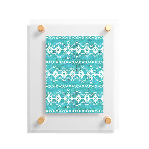 Schatzi Brown Boho Basic 3 Turquoise Floating Acrylic Print