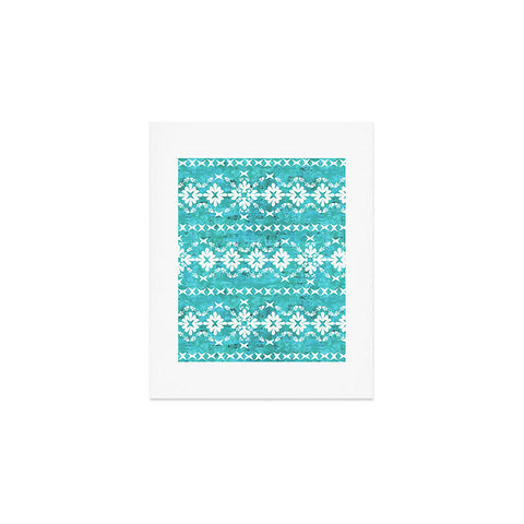 Schatzi Brown Boho Basic 3 Turquoise Art Print