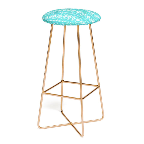 Schatzi Brown Boho Basic 3 Turquoise Bar Stool