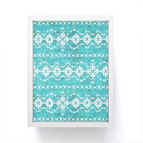 Schatzi Brown Boho Basic 3 Turquoise Framed Mini Art Print