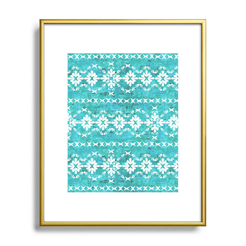 Schatzi Brown Boho Basic 3 Turquoise Metal Framed Art Print