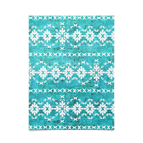 Schatzi Brown Boho Basic 3 Turquoise Poster
