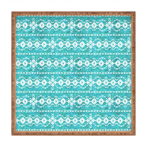 Schatzi Brown Boho Basic 3 Turquoise Square Tray