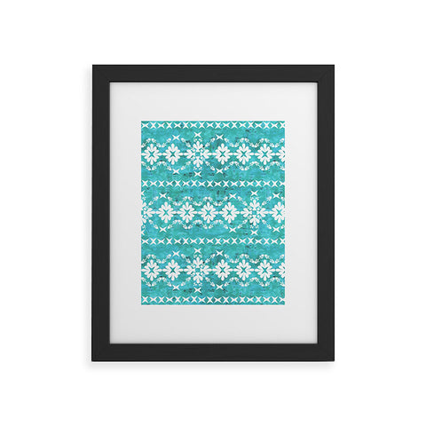 Schatzi Brown Boho Basic 3 Turquoise Framed Art Print