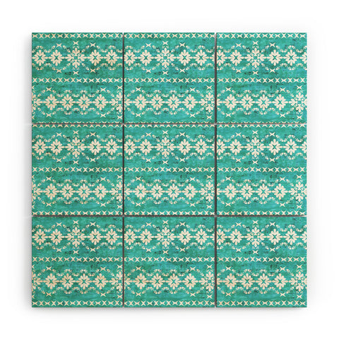 Schatzi Brown Boho Basic 3 Turquoise Wood Wall Mural