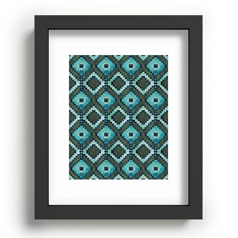 Schatzi Brown Boho Diamonds Green Recessed Framing Rectangle