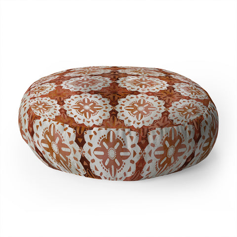 Schatzi Brown Boho Medallion Desert Floor Pillow Round