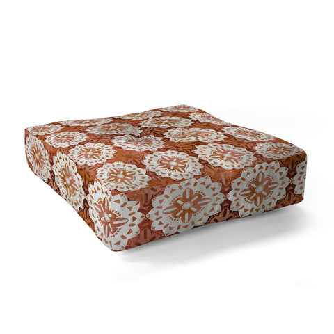 Schatzi Brown Boho Medallion Desert Floor Pillow Square