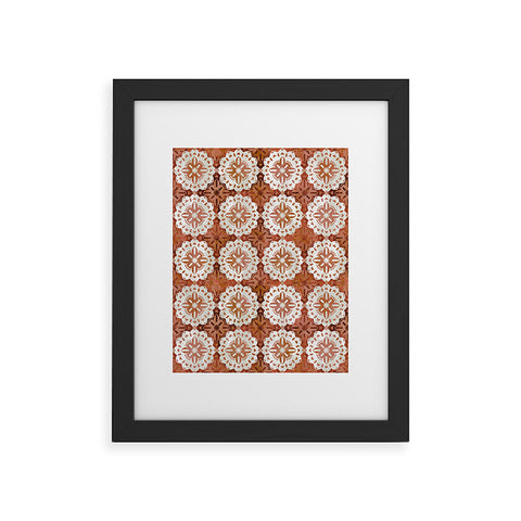 Schatzi Brown Boho Medallion Desert Framed Art Print