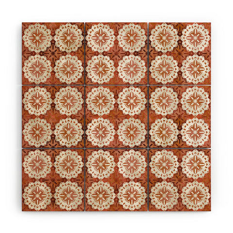 Schatzi Brown Boho Medallion Desert Wood Wall Mural