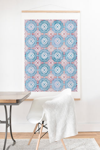 Schatzi Brown Boho Medallion Pastel Art Print And Hanger