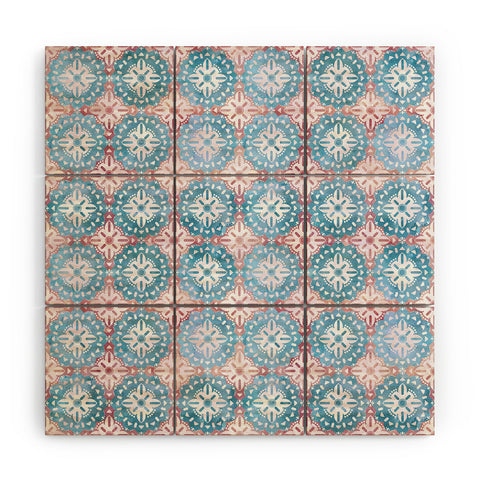 Schatzi Brown Boho Medallion Pastel Wood Wall Mural