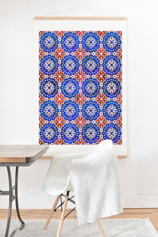 Schatzi Brown Boho Medallion RWB Art Print And Hanger