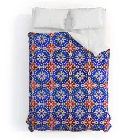 Schatzi Brown Boho Medallion RWB Duvet Cover
