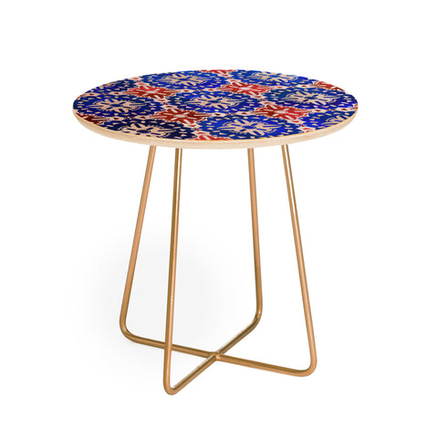 Schatzi Brown Boho Medallion RWB Round Side Table