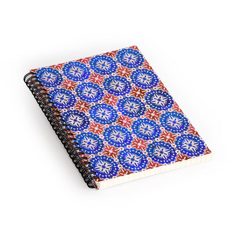 Schatzi Brown Boho Medallion RWB Spiral Notebook