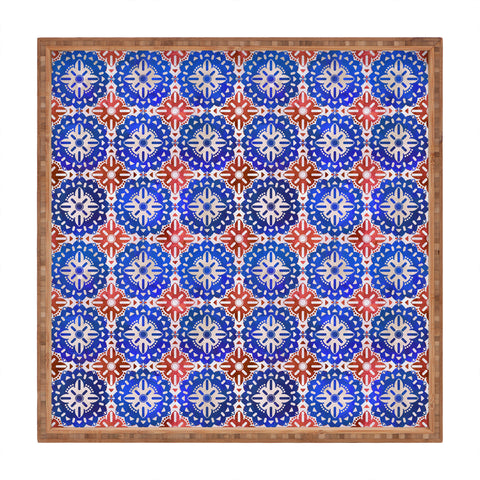 Schatzi Brown Boho Medallion RWB Square Tray