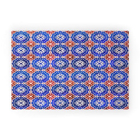 Schatzi Brown Boho Medallion RWB Welcome Mat