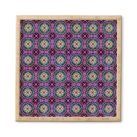 Schatzi Brown Boho Medallion Sparkle Framed Wall Art