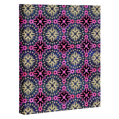 Schatzi Brown Boho Medallion Sparkle Art Canvas