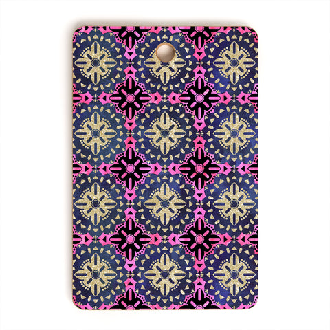 Schatzi Brown Boho Medallion Sparkle Cutting Board Rectangle