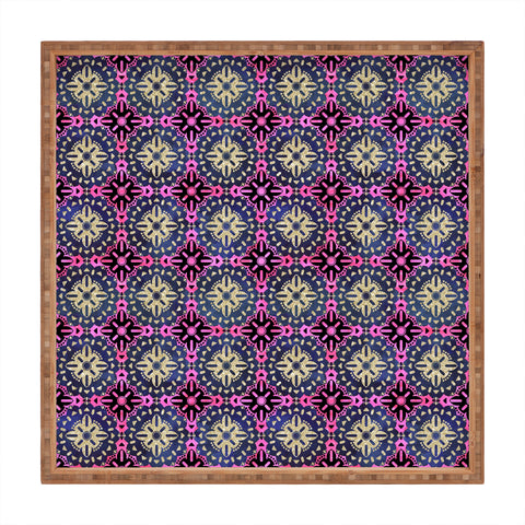 Schatzi Brown Boho Medallion Sparkle Square Tray