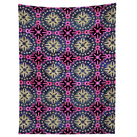 Schatzi Brown Boho Medallion Sparkle Tapestry