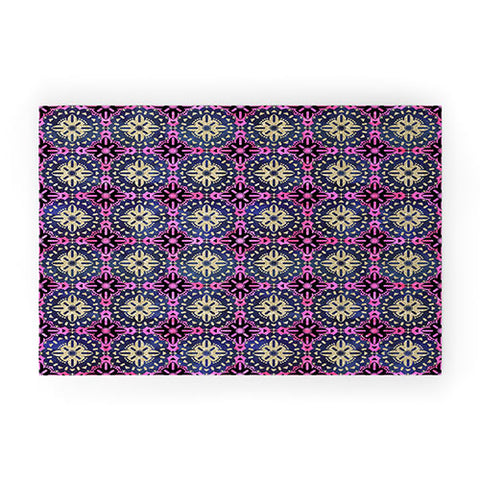 Schatzi Brown Boho Medallion Sparkle Welcome Mat