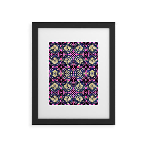 Schatzi Brown Boho Medallion Sparkle Framed Art Print
