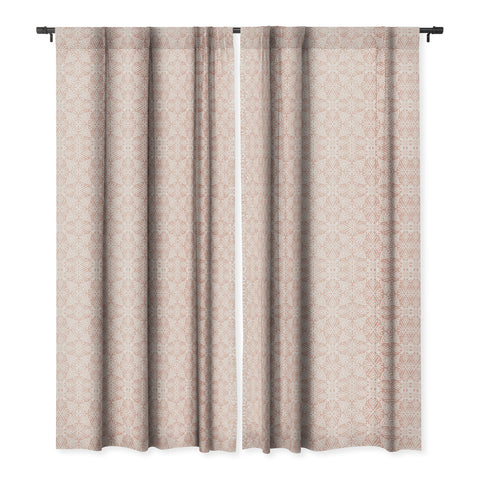 Schatzi Brown Boho Mesa 1 Pink Blackout Window Curtain